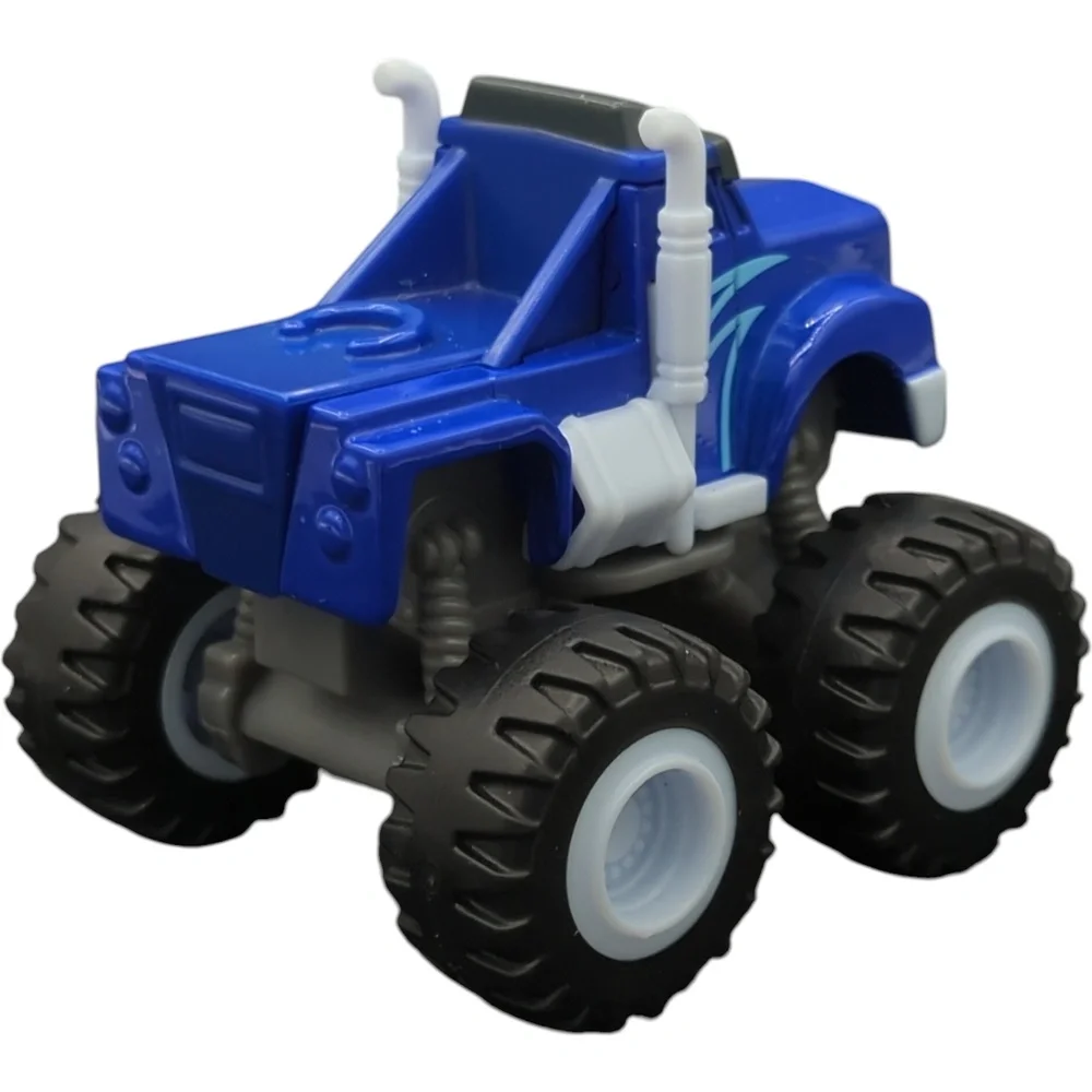 Crusher Blaze and The Monster Machines 2014 Truck Fisher Price Metallic Blue HTF